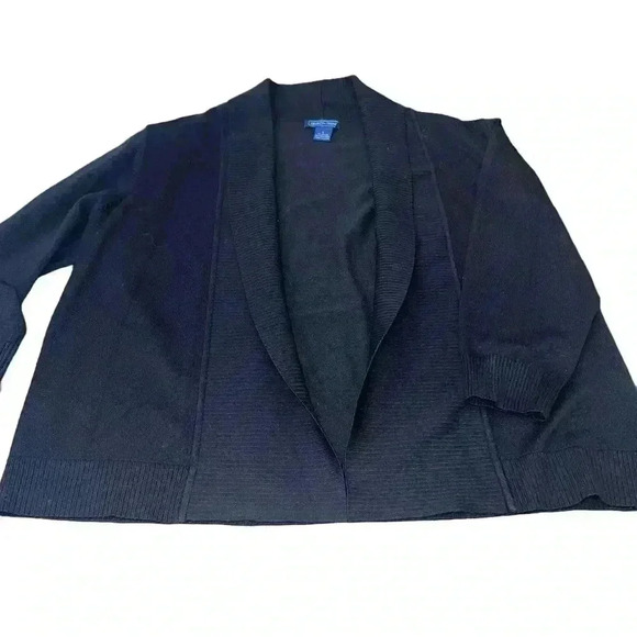 Select+Trent black 3/4 Sleeve Cardigan Woman’s Size L - Picture 3 of 5